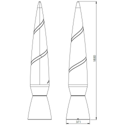 LUMINAIRE EXTERIEUR NEOFLAME TRANSLUCIDE CORTEN SOCLE CORTEN