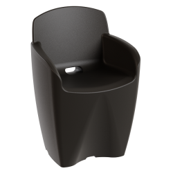 TABLE OVALE MARBRE NOIR NEOCROSS + 10 CHAISES NEOARMCHAIR