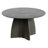 TABLE RONDE MARBRE NOIR NEOCROSS + 6 CHAISES NEOARMCHAIR