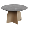 TABLE RONDE MARBRE NOIR NEOCROSS + 6 CHAISES NEOARMCHAIR