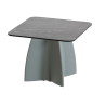 Table Basse Extérieur Carrée - Piétement Neocross + Plateau Coloris Marbre Noir