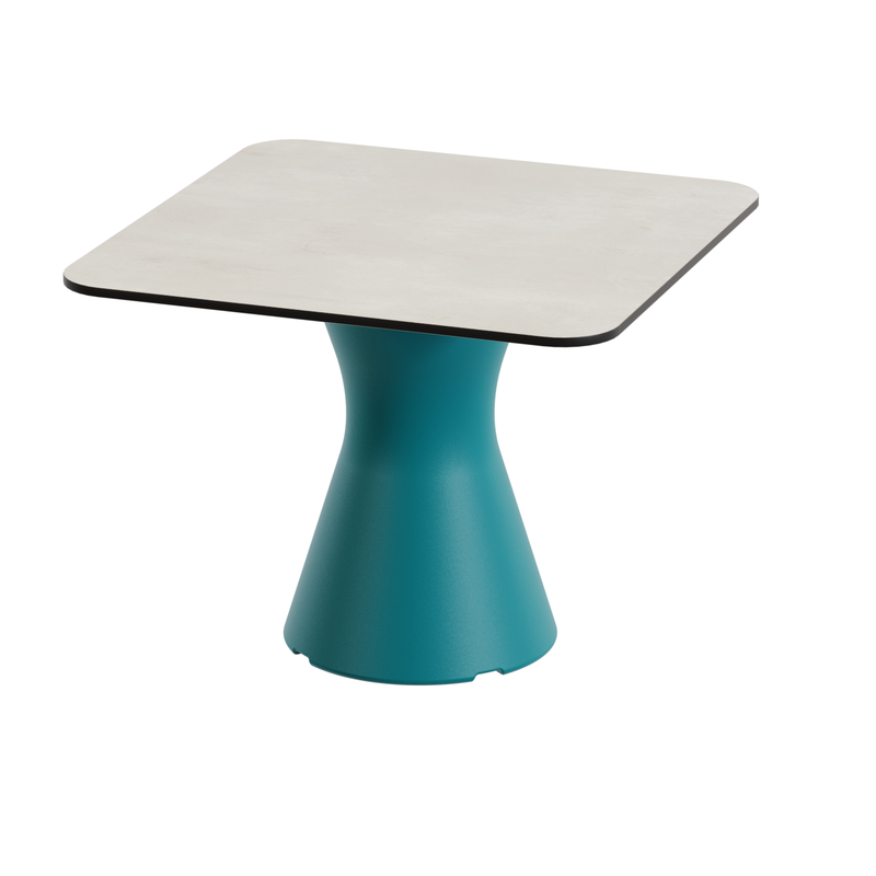 Table Basse Extérieur Carrée - Piétement Neocyl + Plateau Crème