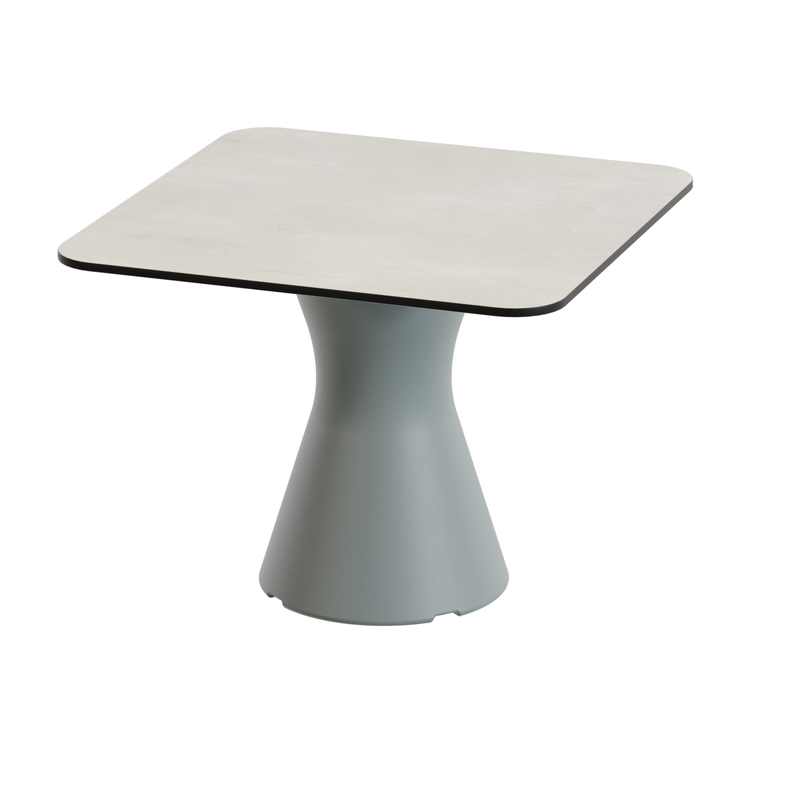 Table Basse Extérieur Carrée - Piétement Neocyl + Plateau Crème