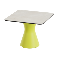 Table Basse Extérieur Carrée - Piétement Neocyl + Plateau Crème