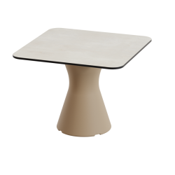 Table Basse Extérieur Carrée - Piétement Neocyl + Plateau Crème