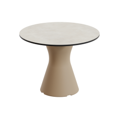 Table Basse Extérieur Ronde - Piétement Neocyl + Plateau Crème