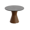 Table Basse Extérieur Ronde - Piétement Neocyl + Plateau Coloris Marbre Noir