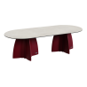 Table Ovale 280 cm - 10/12 couverts - Neocross - Plateau Coloris Crème