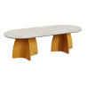 Table Ovale 280 cm - 10/12 couverts - Neocross - Plateau Coloris Crème