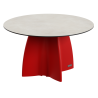 Table Ronde 140 cm - 6/8 couverts - Neocross - Plateau Coloris Crème