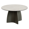 Table Ronde 140 cm - 6/8 couverts - Neocross - Plateau Coloris Crème