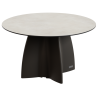 Table Ronde 140 cm - 6/8 couverts - Neocross - Plateau Coloris Crème