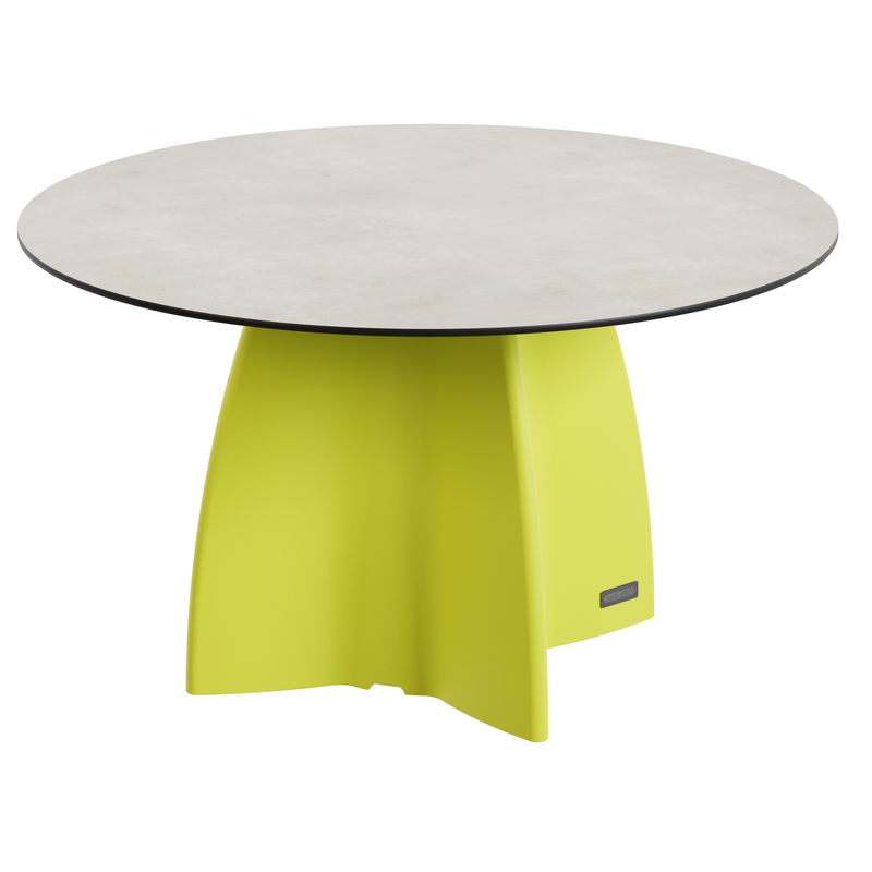 Table Ronde 140 cm - 6/8 couverts - Neocross - Plateau Coloris Crème