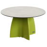 Table Ronde 140 cm - 6/8 couverts - Neocross - Plateau Coloris Crème