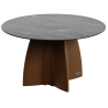 Table Ronde 140 cm - 6/8 couverts - Neocross - Plateau Coloris Marbre Noir