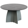 Table Ronde 140 cm - 6/8 couverts - Neocross - Plateau Coloris Marbre Noir