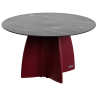 Table Ronde 140 cm - 6/8 couverts - Neocross - Plateau Coloris Marbre Noir