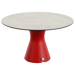 Table Ronde 140 cm - 6/8 couverts - Neocyl - Plateau Crème