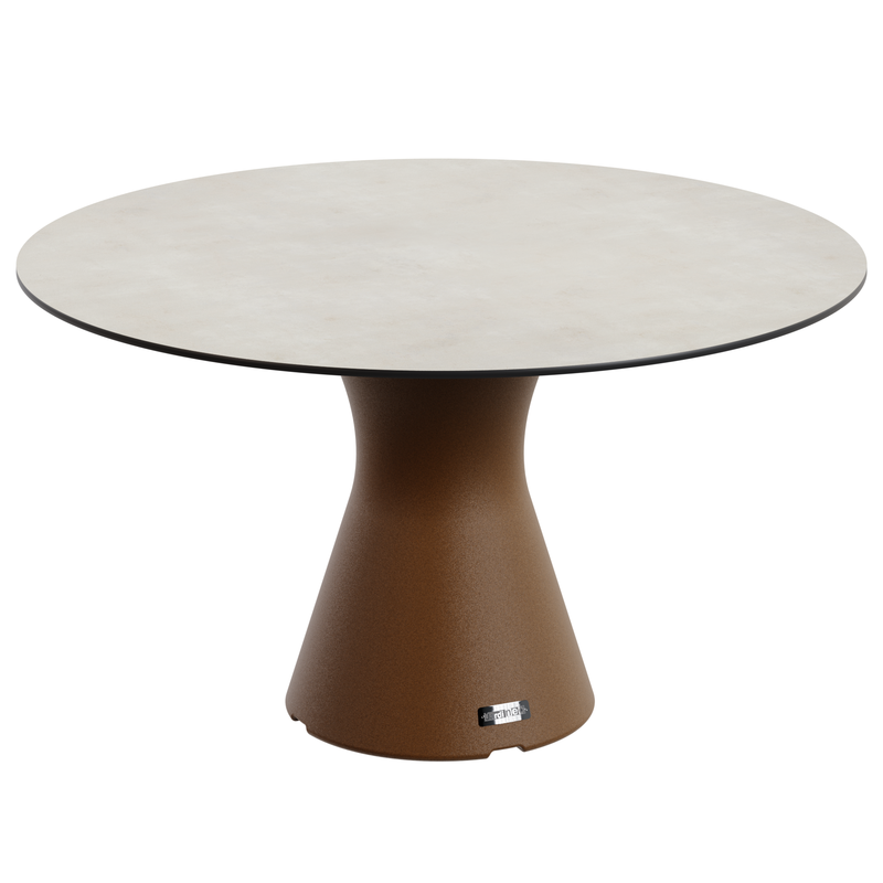 Table Ronde 140 cm - 6/8 couverts - Neocyl - Plateau Crème