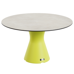 Table Ronde 140 cm - 6/8 couverts - Neocyl - Plateau Crème