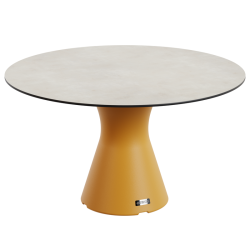 Table Ronde 140 cm - 6/8 couverts - Neocyl - Plateau Crème