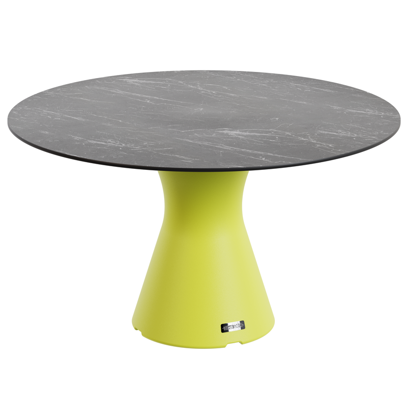 Table Ronde 140 cm - 6/8 couverts - Neocyl - Plateau Coloris Marbre Noir