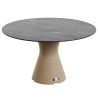 Table Ronde 140 cm - 6/8 couverts - Neocyl - Plateau Coloris Marbre Noir