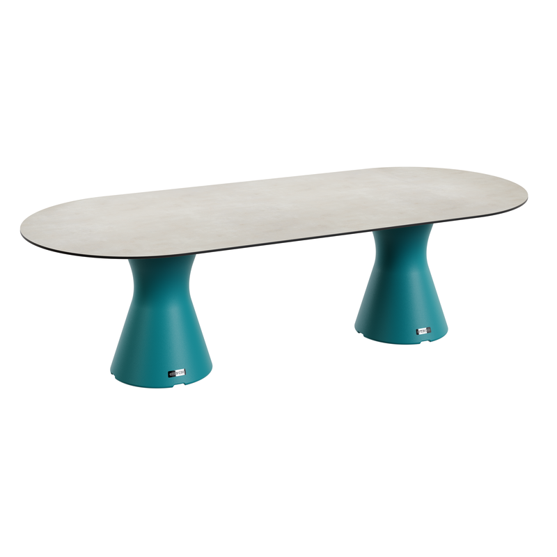 Table Ovale 280 cm - 10/12 couverts - Neocyl - Plateau Coloris Crème