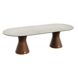 Table Ovale 280 cm - 10/12 couverts - Neocyl - Plateau Coloris Crème