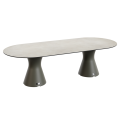 Table Ovale 280 cm - 10/12 couverts - Neocyl - Plateau Coloris Crème