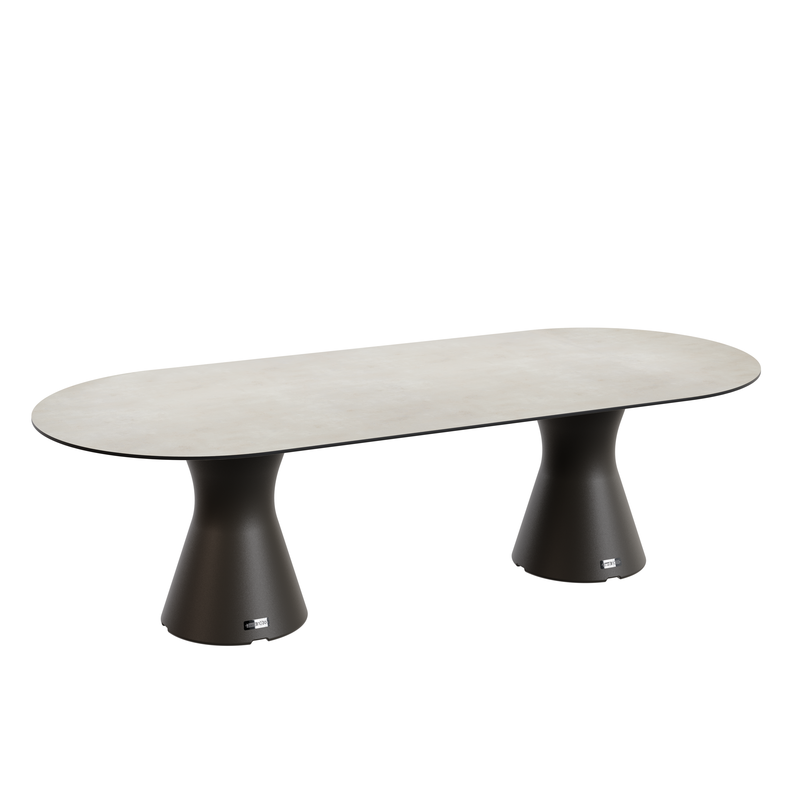 Table Ovale 280 cm - 10/12 couverts - Neocyl - Plateau Coloris Crème