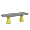 Table Ovale 280 cm - 10/12 couverts - Neocyl - Plateau Coloris Marbre Noir