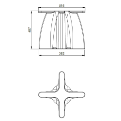 Piétement NEOCROSS pour Table Basse